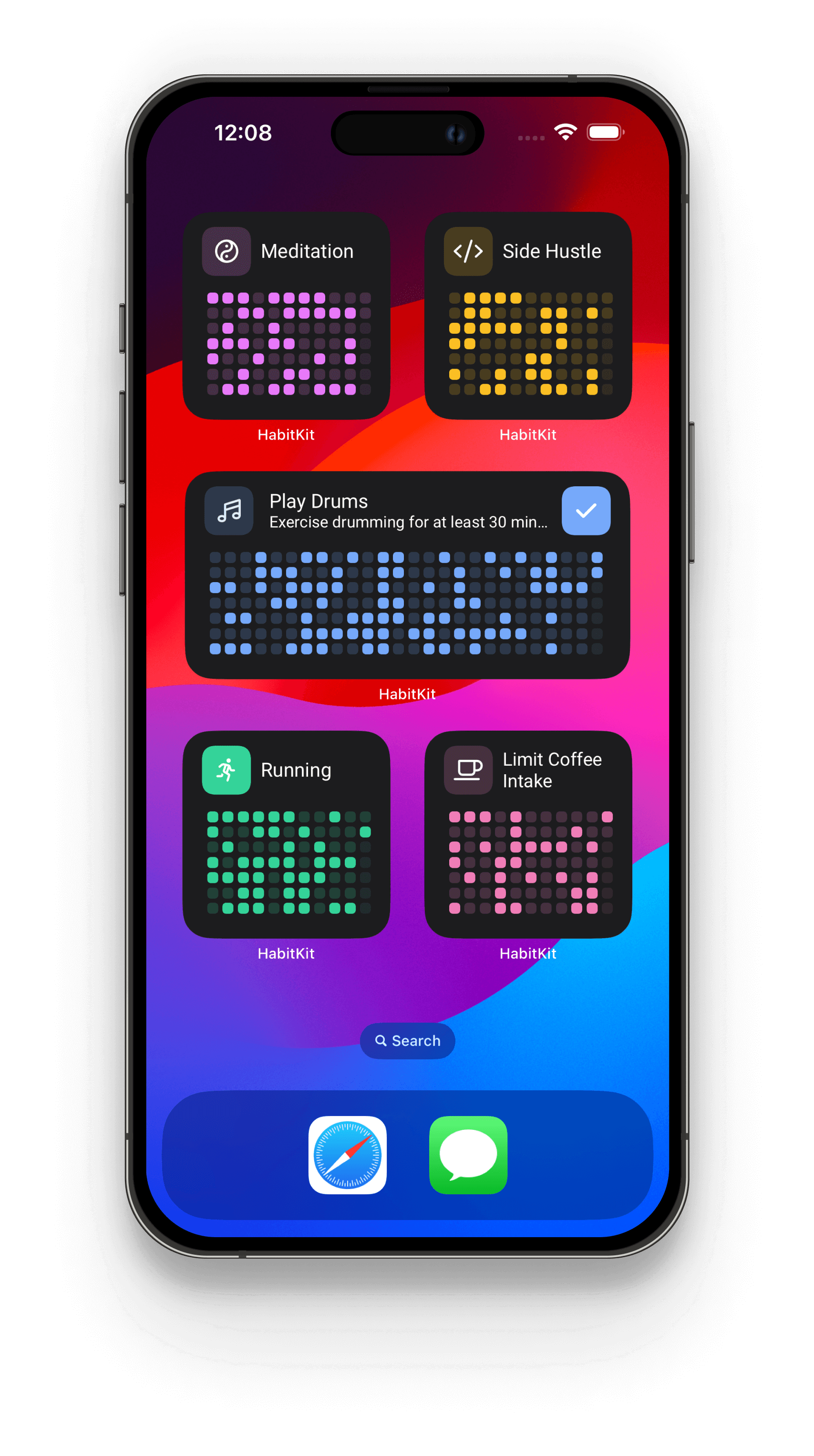 Habit Tracker HabitKit screens: Widgets